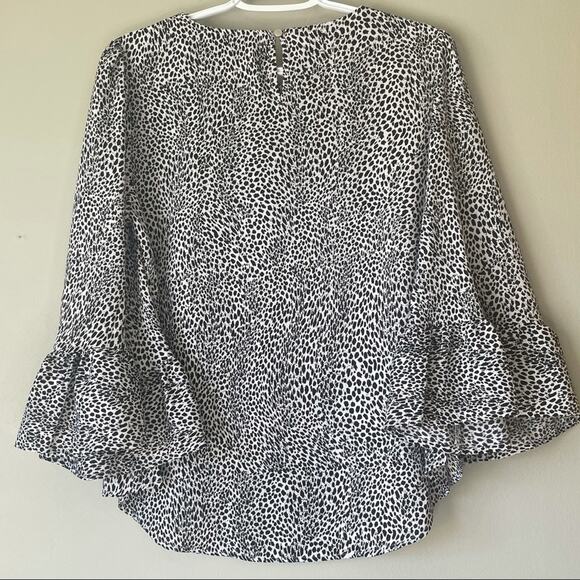 Apt. 9 Black and White Boho Sleeve Blouse Size S - Picture 2 of 11